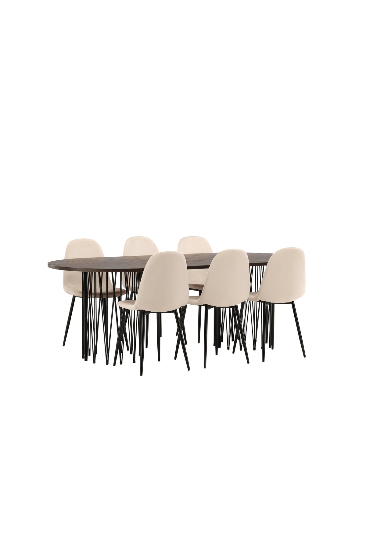 Stone Matbord med Polar Stolarna – Bord: 74x220x100 Stol: 53,3x88x44