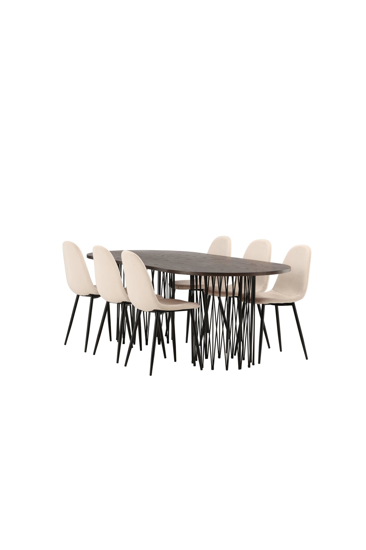 Stone Matbord med Polar Stolarna – Bord: 74x220x100 Stol: 53,3x88x44