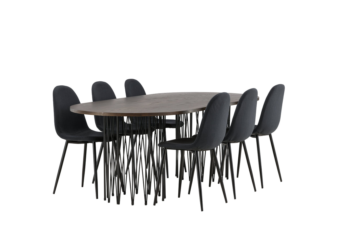 Stone Matbord med Polar Stolarna – Bord: 74x220x100 Stol: 53x87x44