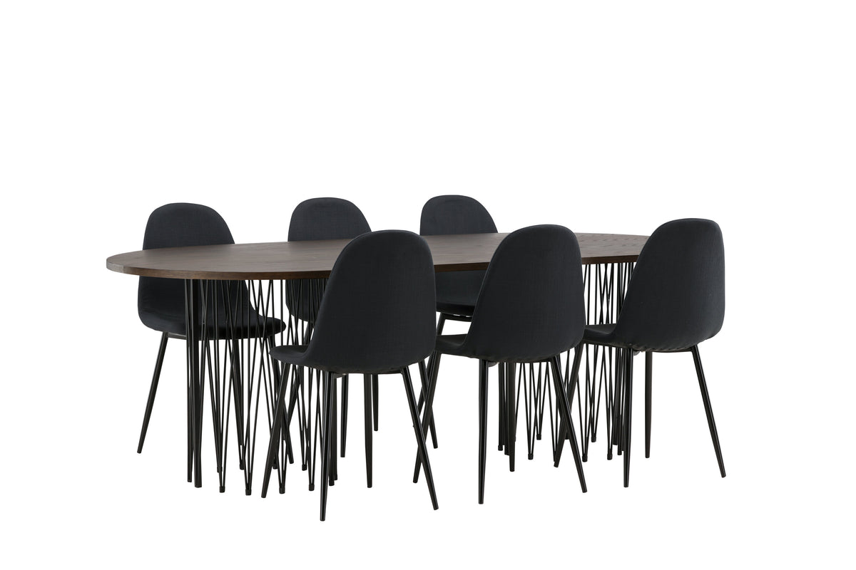 Stone Matbord med Polar Stolarna – Bord: 74x220x100 Stol: 53x87x44
