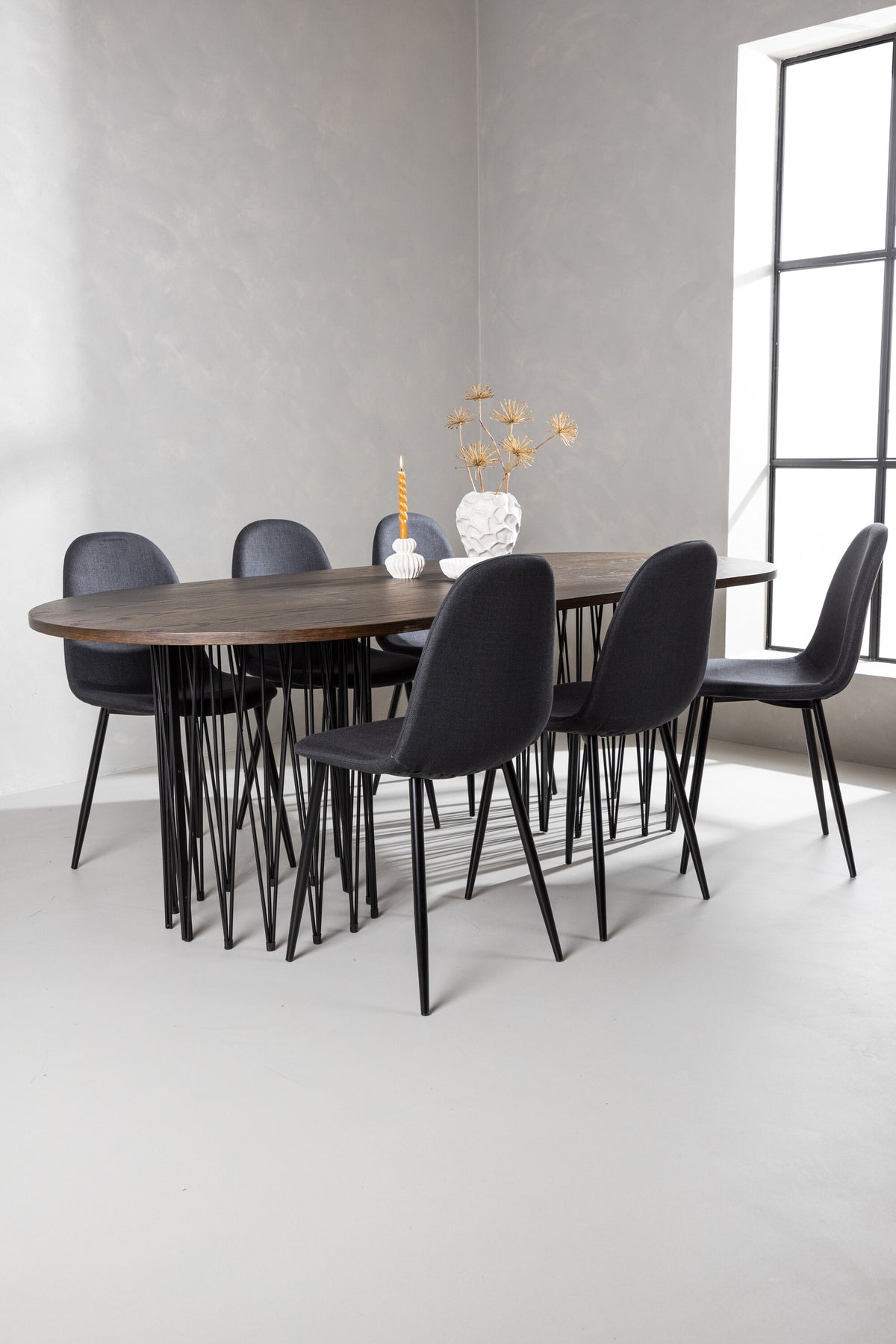 Stone Matbord med Polar Stolarna – Bord: 74x220x100 Stol: 53x87x44