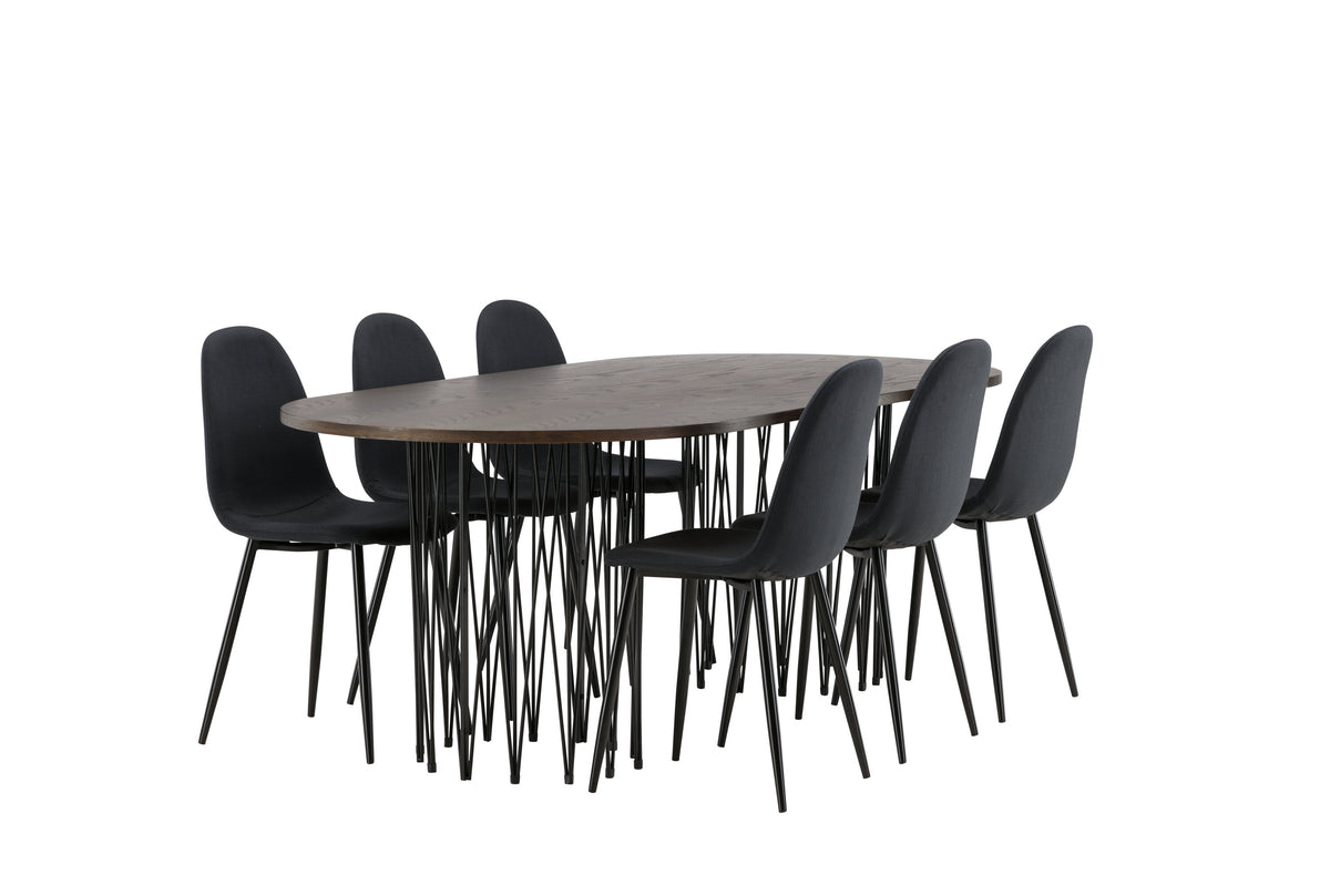 Stone Matbord med Polar Stolarna – Bord: 74x220x100 Stol: 53x87x44