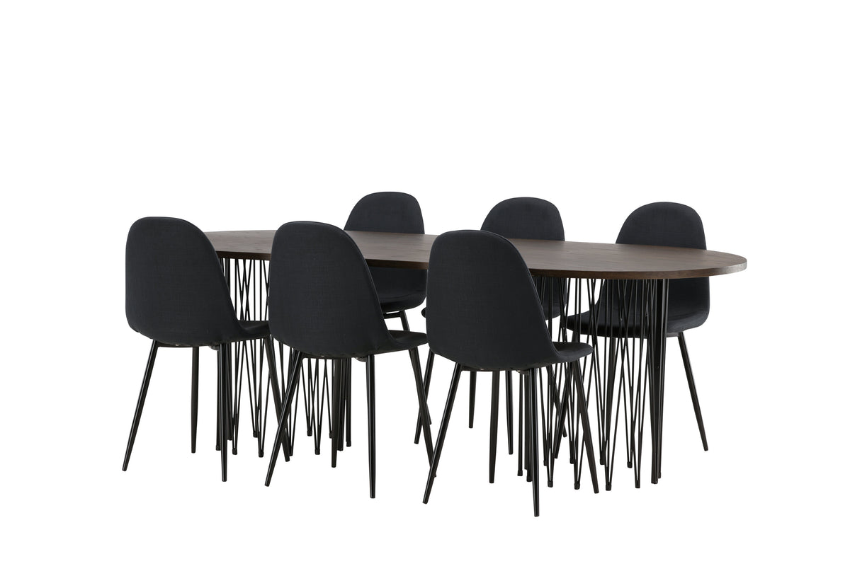 Stone Matbord med Polar Stolarna – Bord: 74x220x100 Stol: 53x87x44
