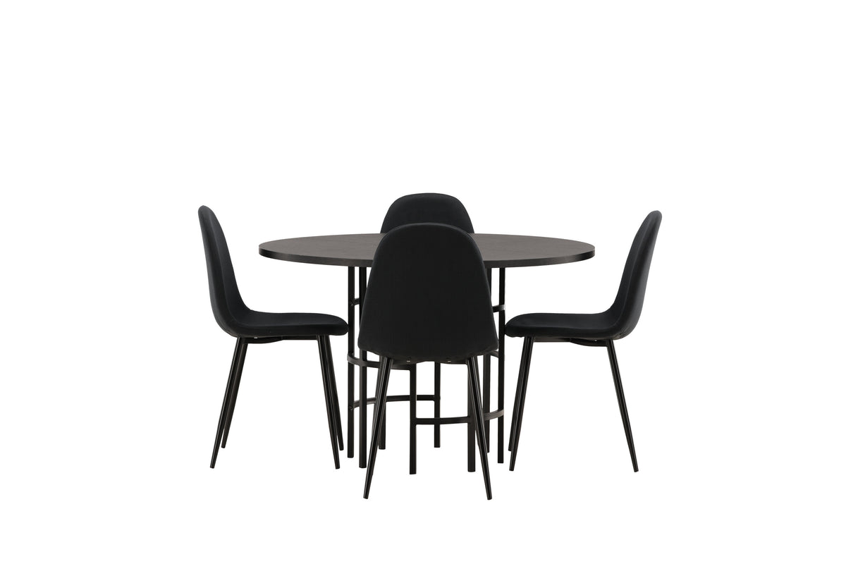 Copenhagen Matbord med Polar Stolarna – Bord: ⌀115 Stol: 53x87x44