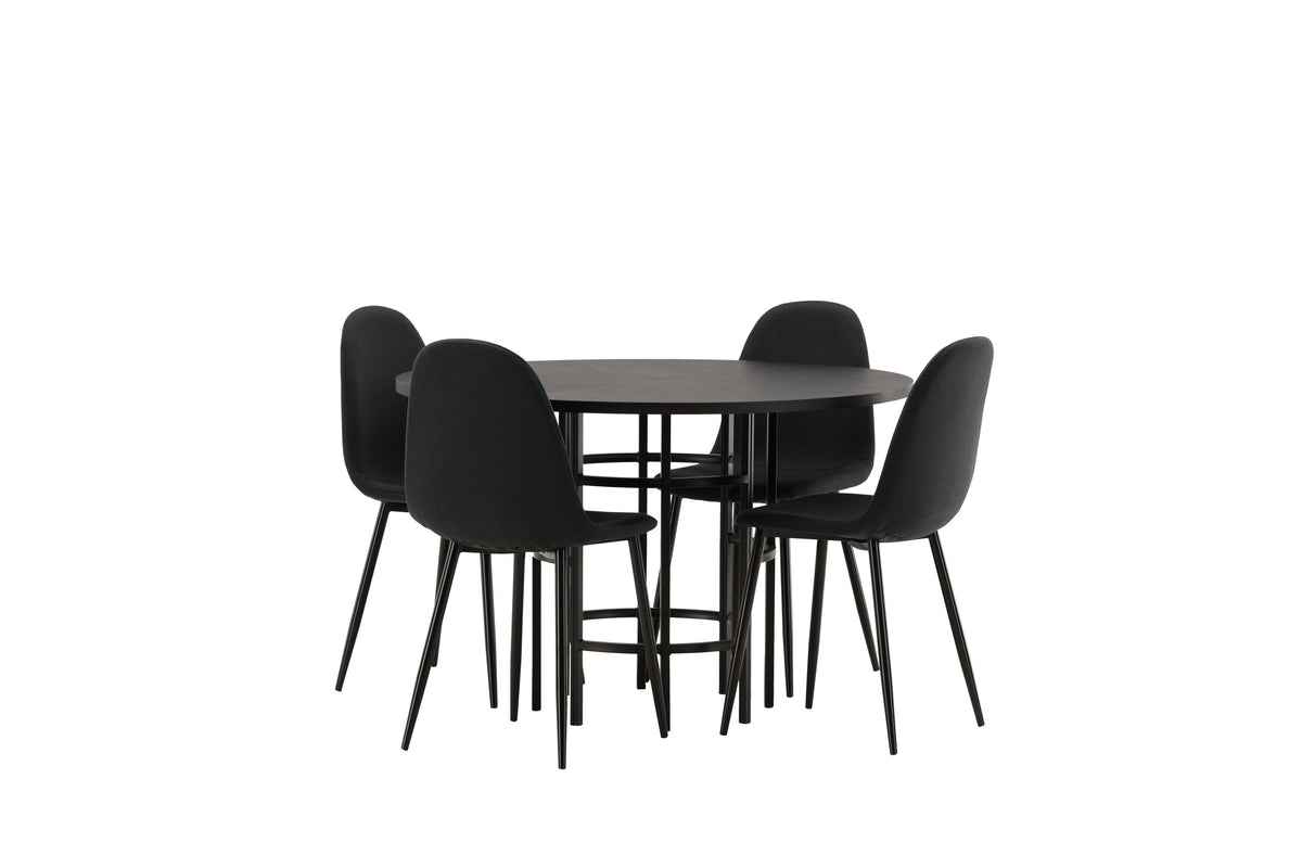 Copenhagen Matbord med Polar Stolarna – Bord: ⌀115 Stol: 53x87x44