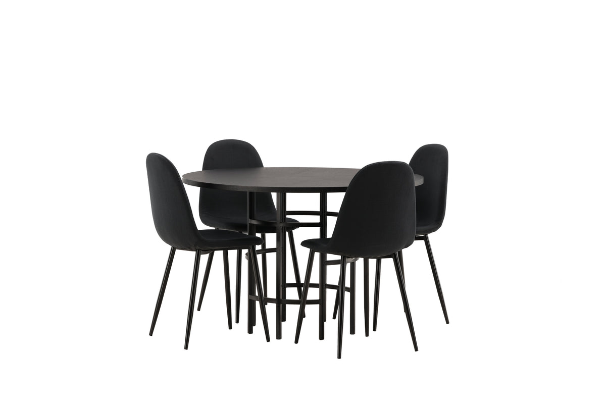 Copenhagen Matbord med Polar Stolarna – Bord: ⌀115 Stol: 53x87x44