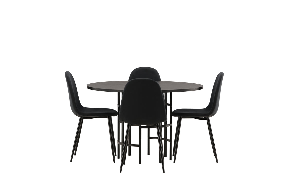 Copenhagen Matbord med Polar Stolarna – Bord: ⌀115 Stol: 53x87x44