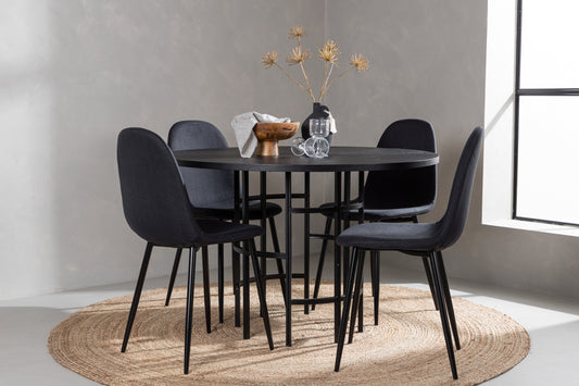 Copenhagen Matbord med Polar Stolarna – Bord: ⌀115 Stol: 53x87x44