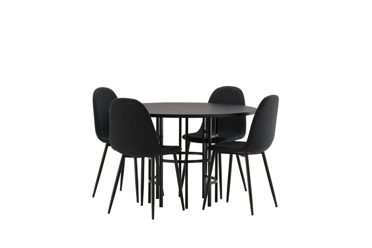 Copenhagen Matbord med Polar Stolarna – Bord: ⌀115 Stol: 53x87x44