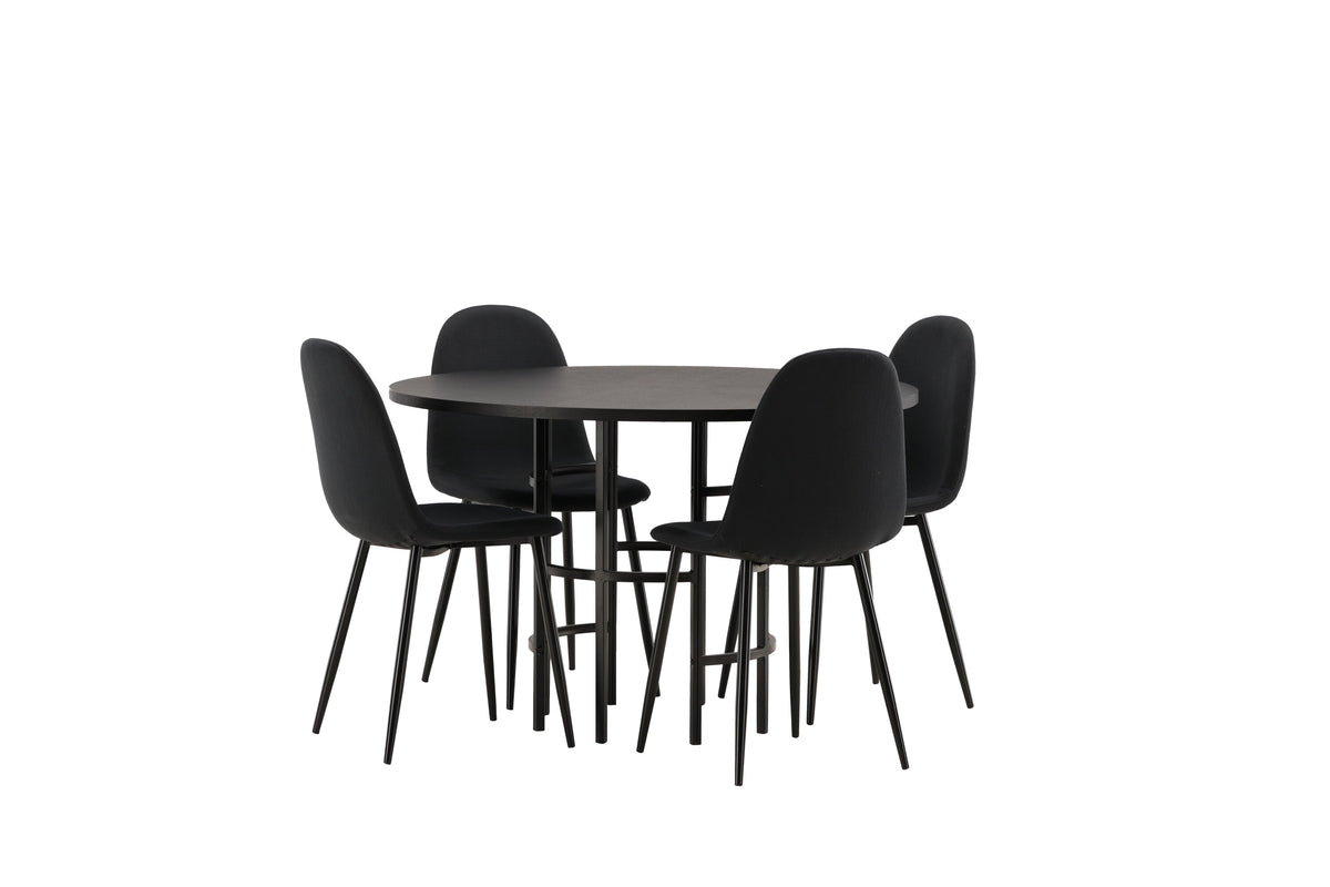 Copenhagen Matbord med Polar Stolarna – Bord: ⌀115 Stol: 53x87x44