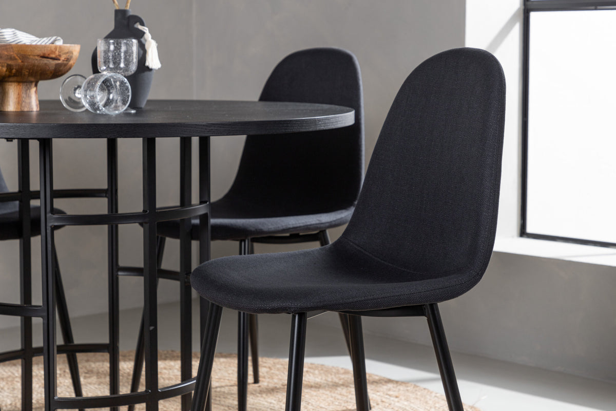 Copenhagen Matbord med Polar Stolarna – Bord: ⌀115 Stol: 53x87x44