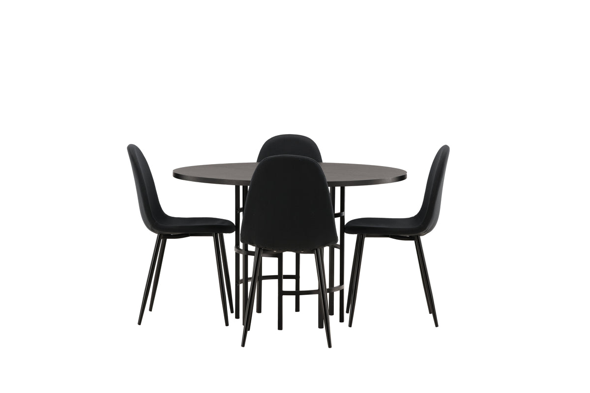 Copenhagen Matbord med Polar Stolarna – Bord: ⌀115 Stol: 53x87x44