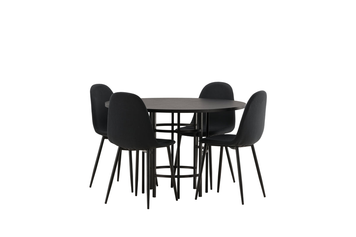 Copenhagen Matbord med Polar Stolarna – Bord: ⌀115 Stol: 53x87x44