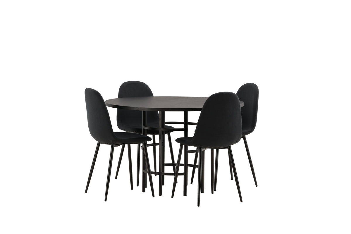Copenhagen Matbord med Polar Stolarna – Bord: ⌀115 Stol: 53x87x44