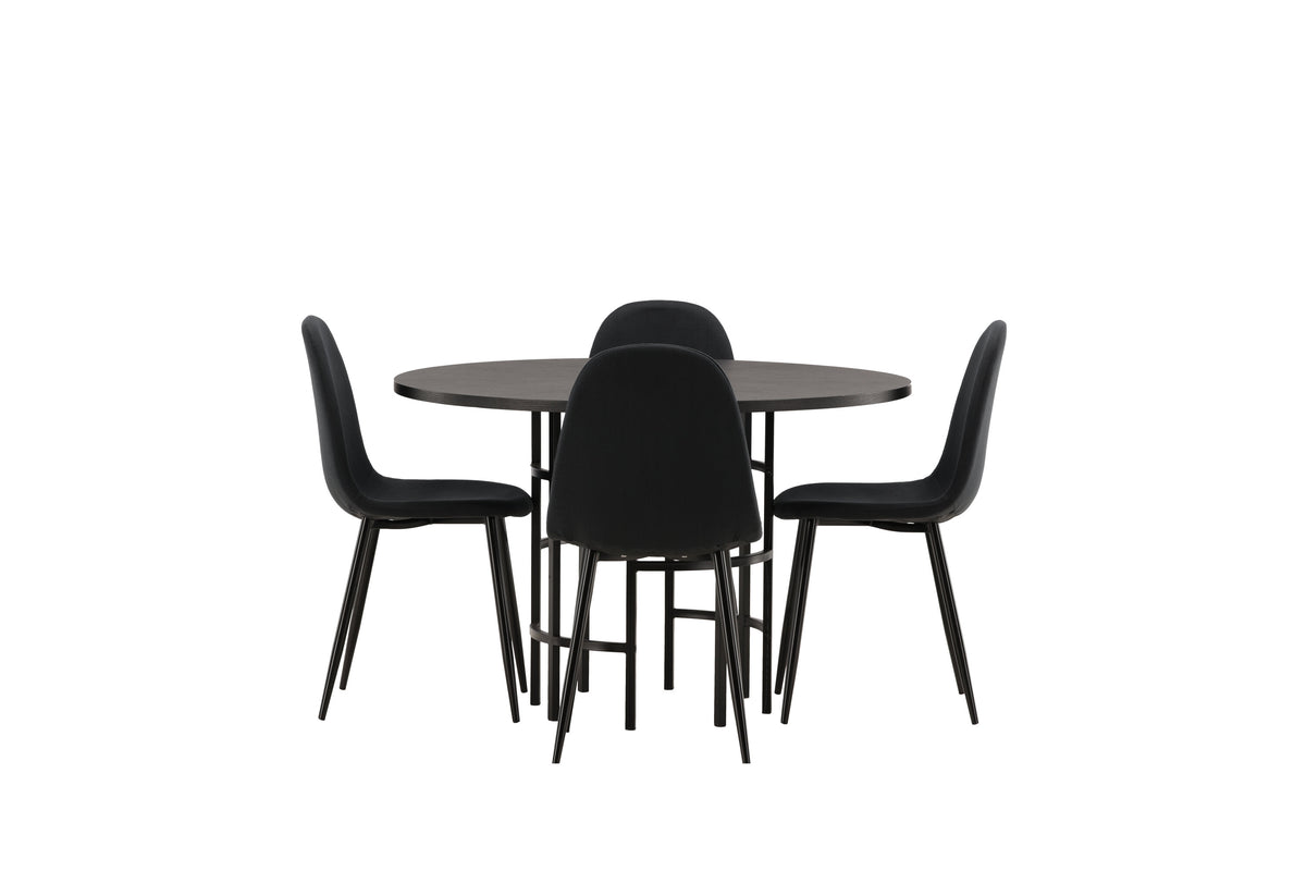 Copenhagen Matbord med Polar Stolarna – Bord: ⌀115 Stol: 53x87x44