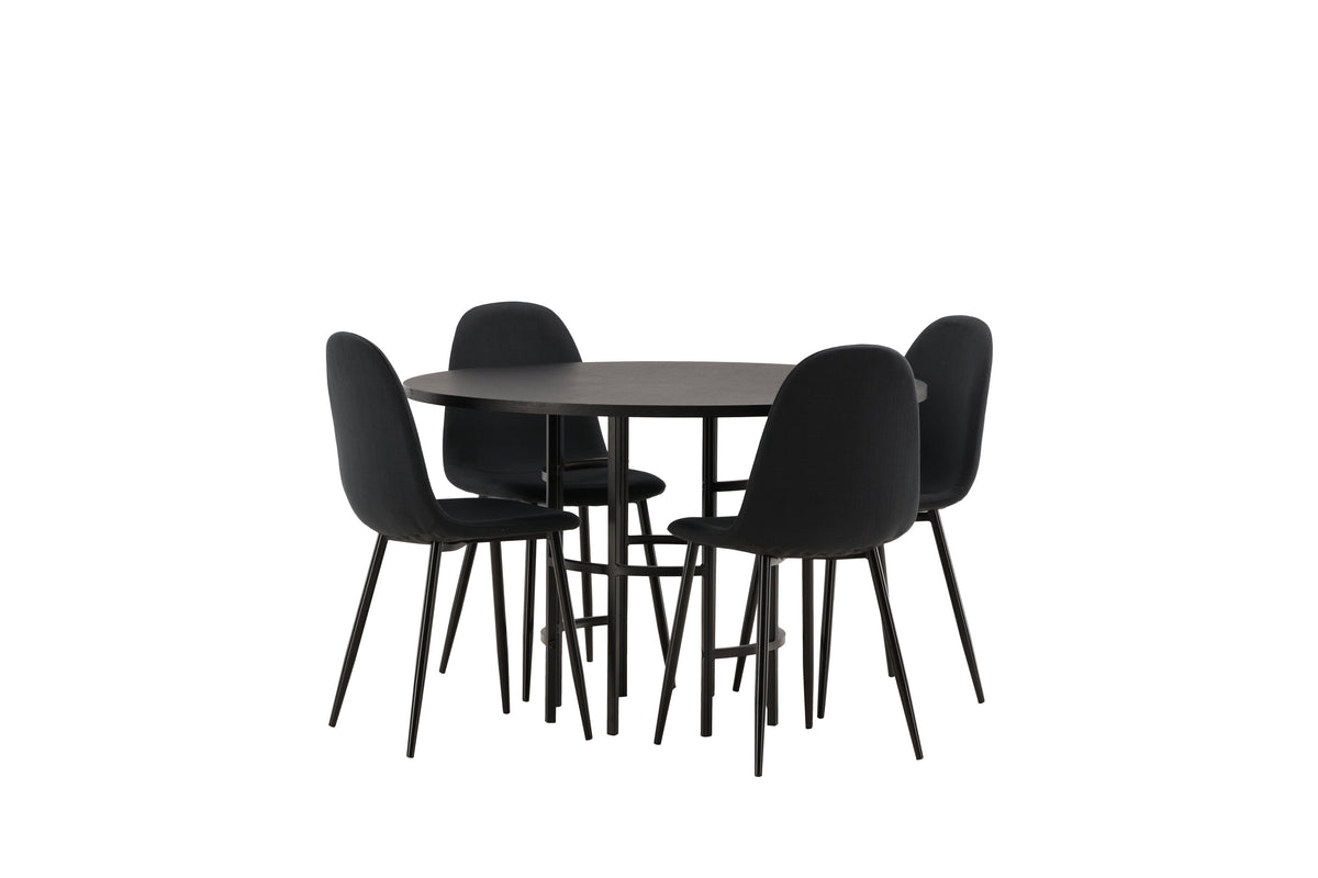 Copenhagen Matbord med Polar Stolarna – Bord: ⌀115 Stol: 53x87x44