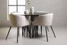 Stone Matbord med Berit Stolarna – Bord: ⌀120 Stol: 55x78x55