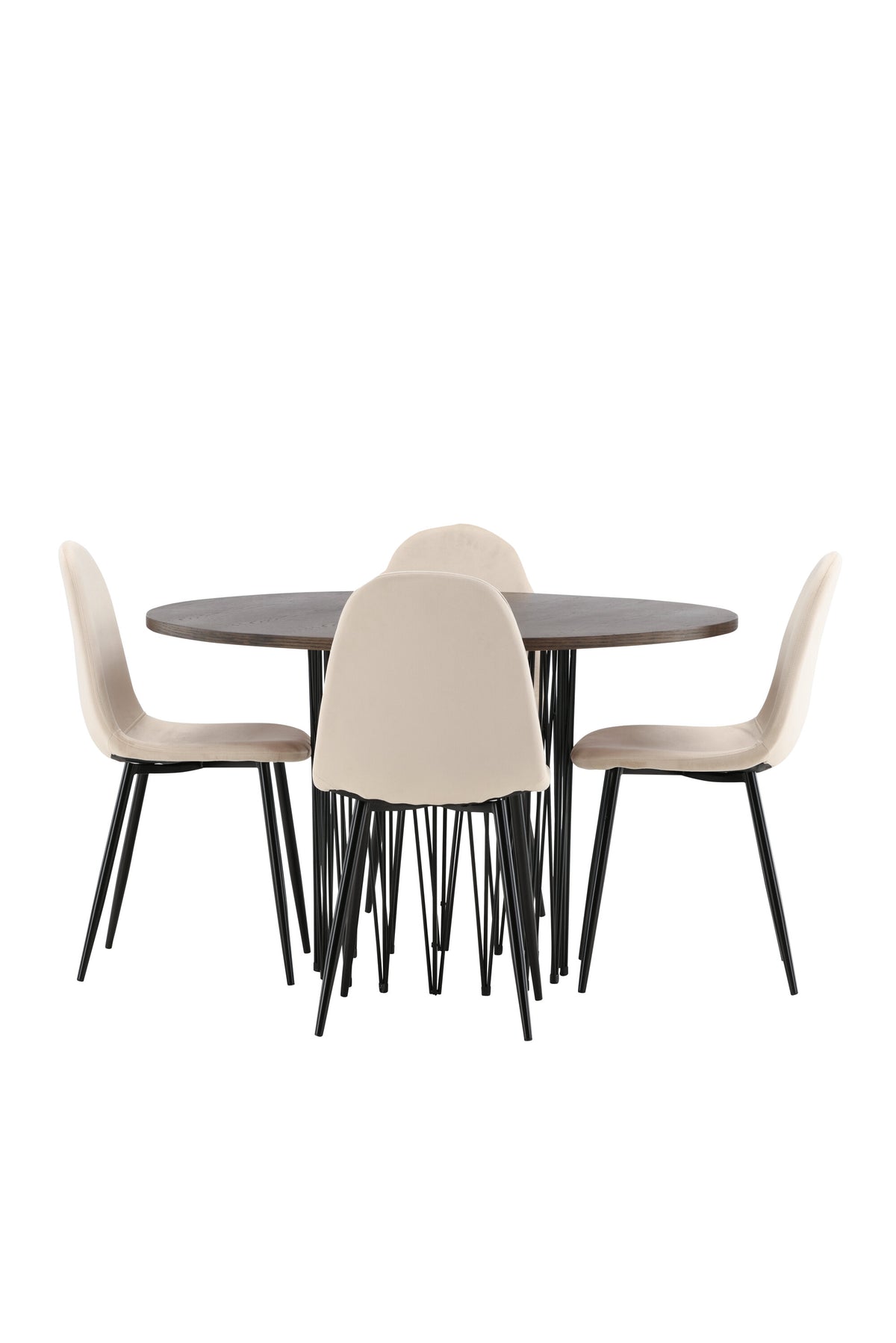 Stone Matbord med Polar Stolarna – Bord: ⌀120 Stol: 53,3x88x44
