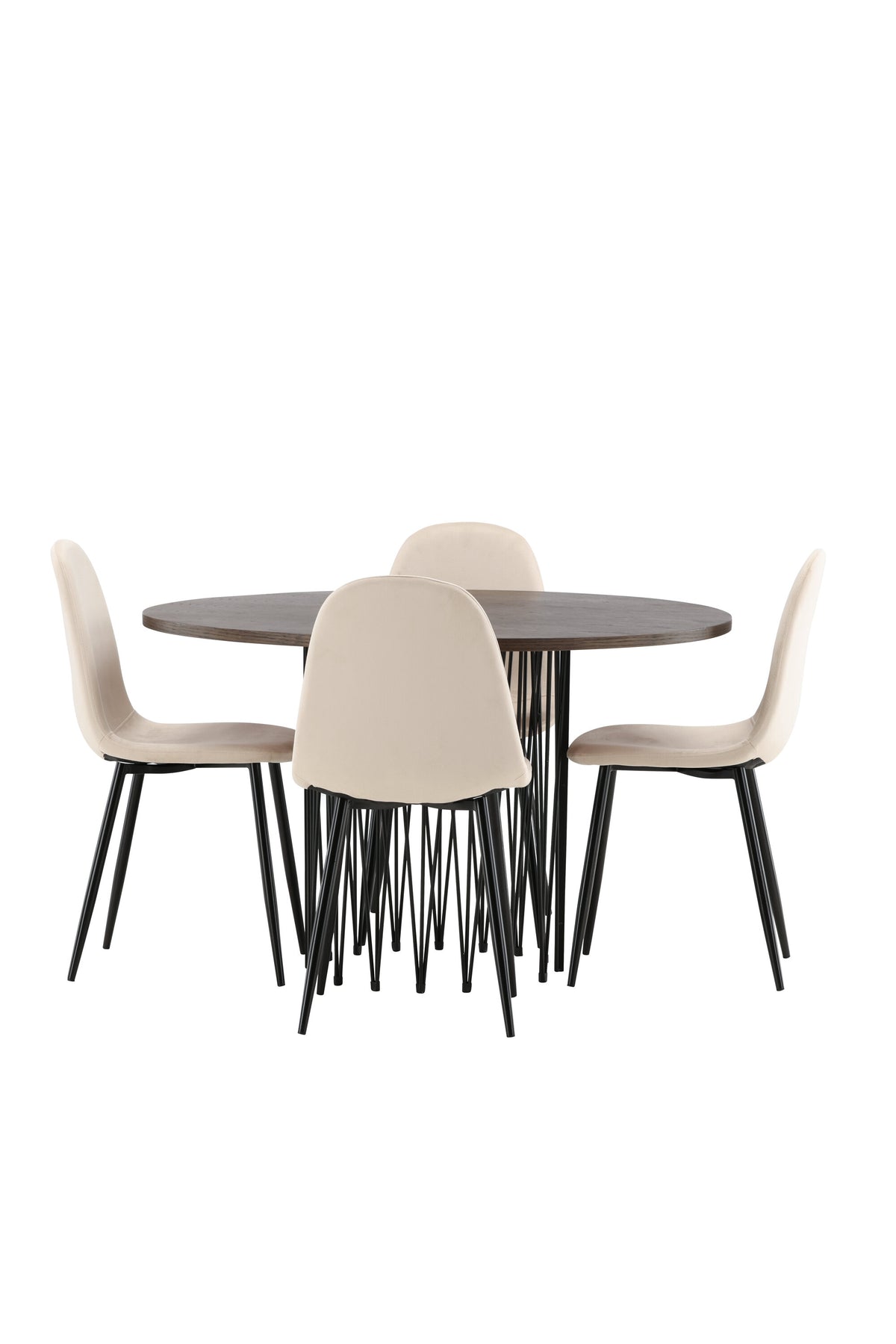 Stone Matbord med Polar Stolarna – Bord: ⌀120 Stol: 53,3x88x44