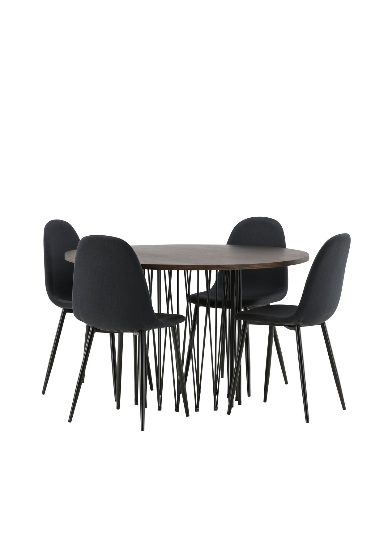 Stone Matbord med Polar Stolarna – Bord: ⌀120 Stol: 53x87x44