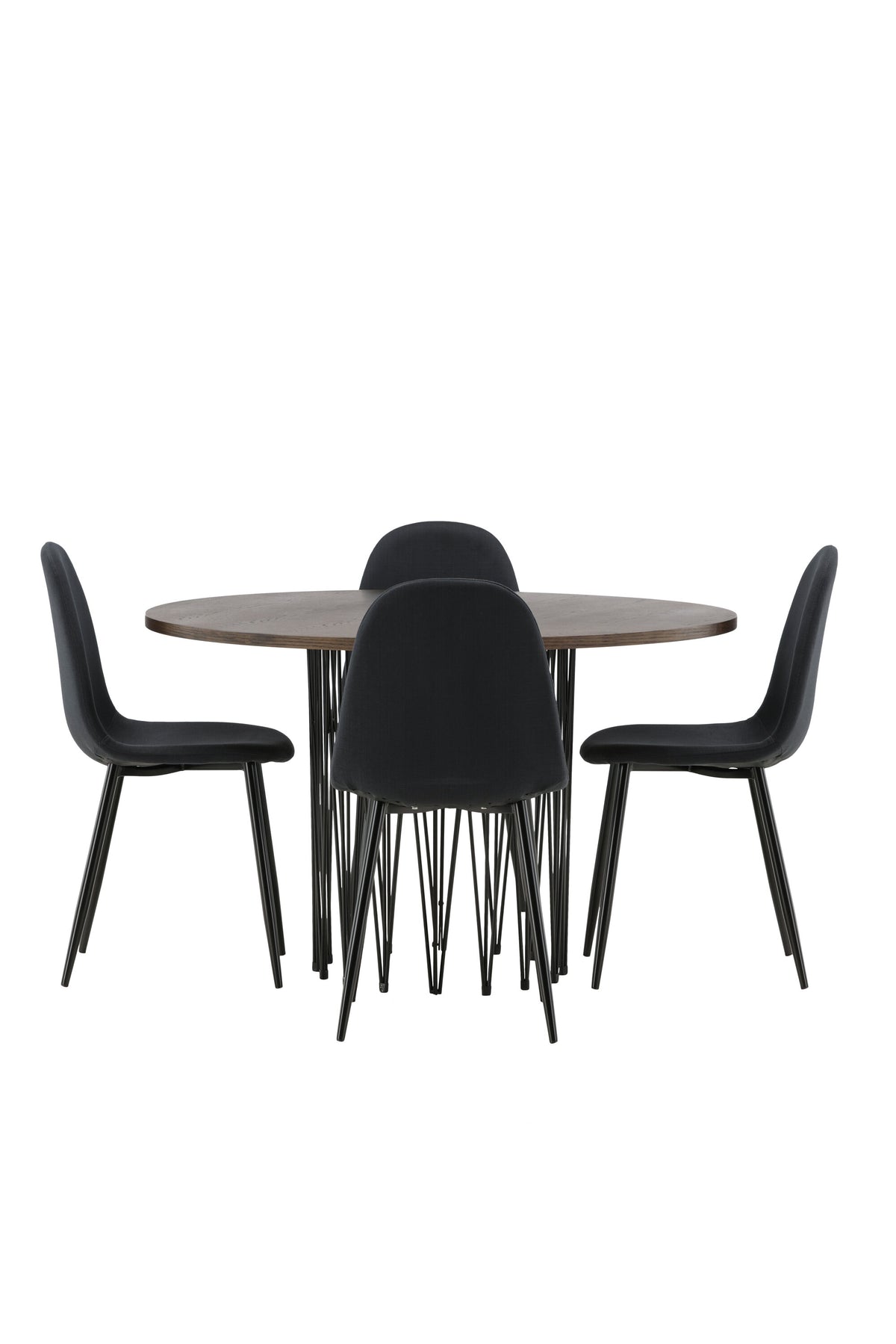 Stone Matbord med Polar Stolarna – Bord: ⌀120 Stol: 53x87x44