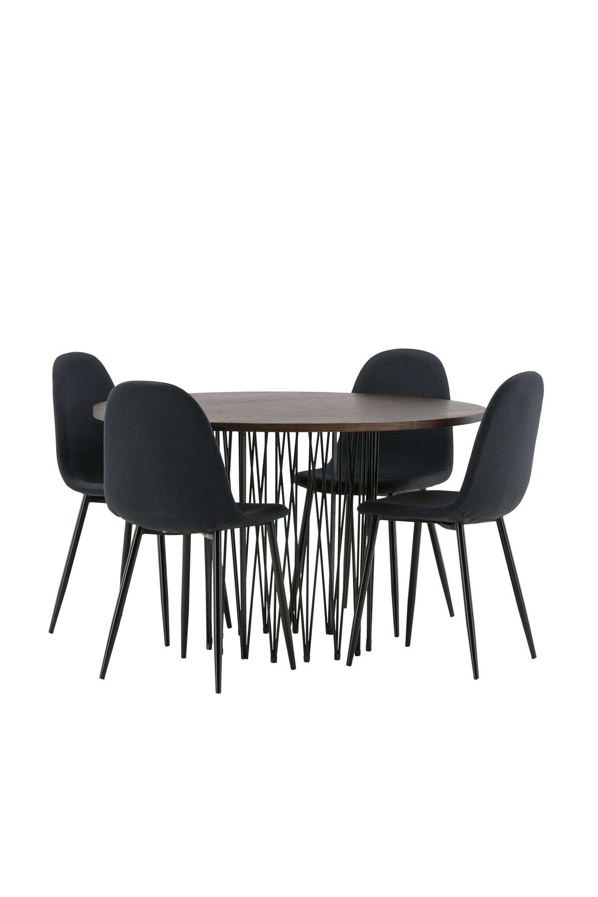 Stone Matbord med Polar Stolarna – Bord: ⌀120 Stol: 53x87x44