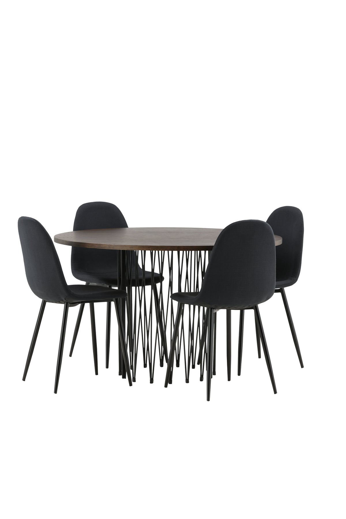 Stone Matbord med Polar Stolarna – Bord: ⌀120 Stol: 53x87x44