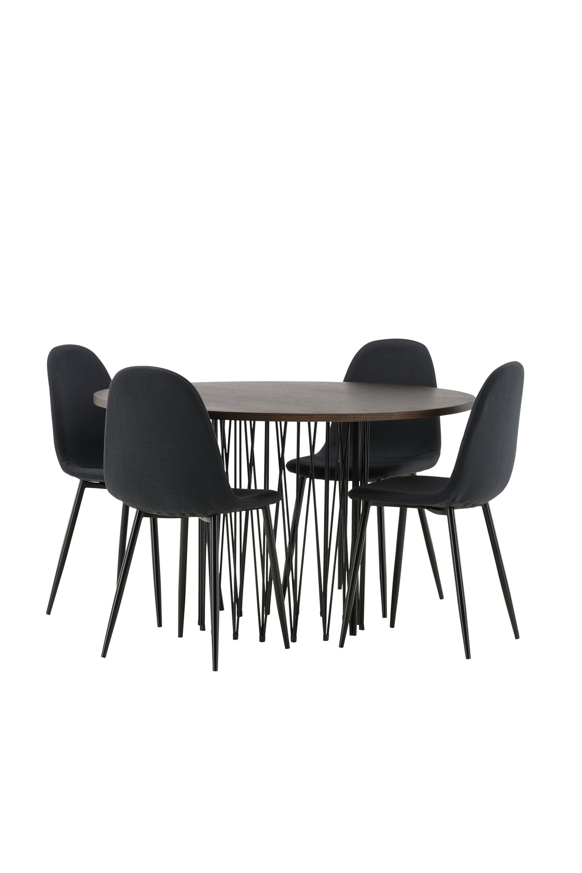 Stone Matbord med Polar Stolarna – Bord: ⌀120 Stol: 53x87x44