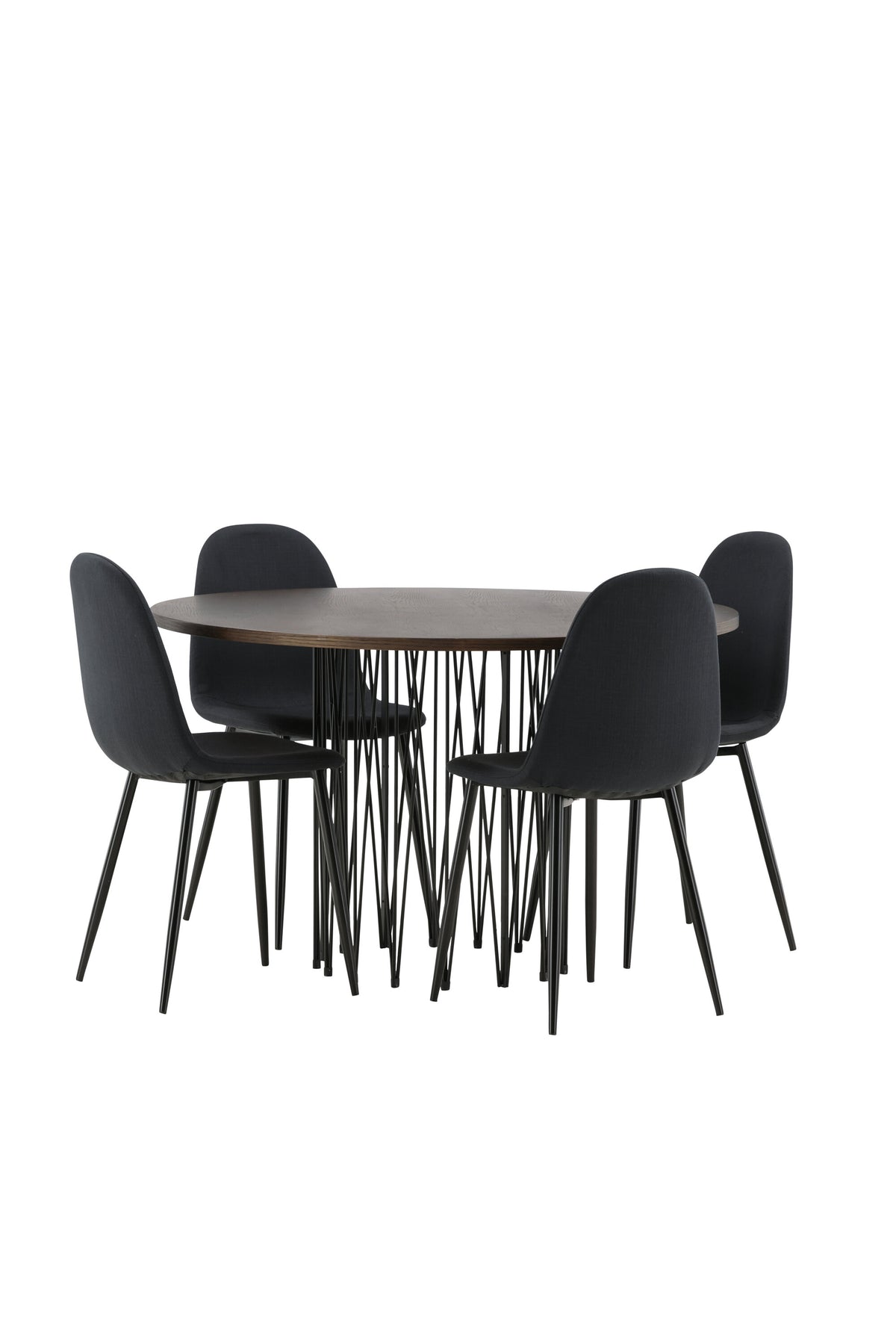 Stone Matbord med Polar Stolarna – Bord: ⌀120 Stol: 53x87x44