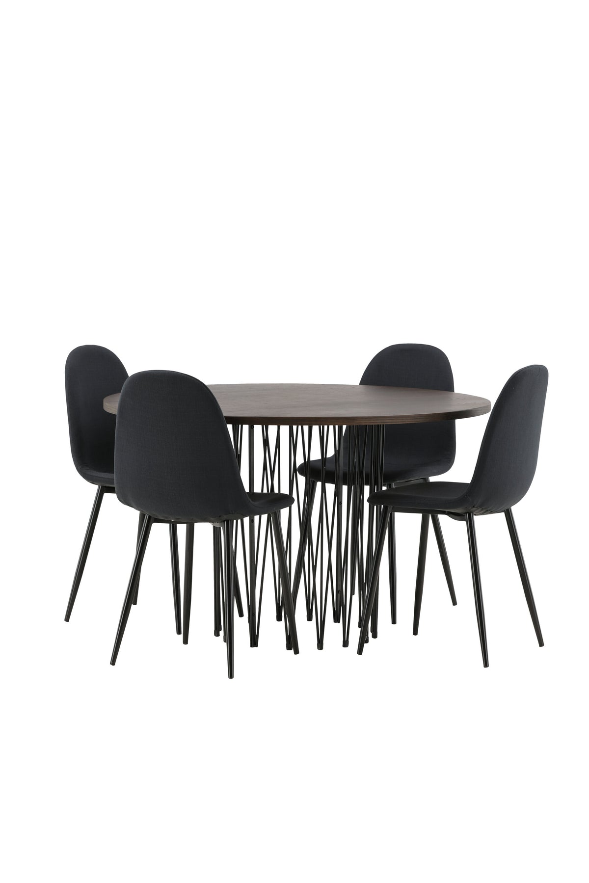 Stone Matbord med Polar Stolarna – Bord: ⌀120 Stol: 53x87x44