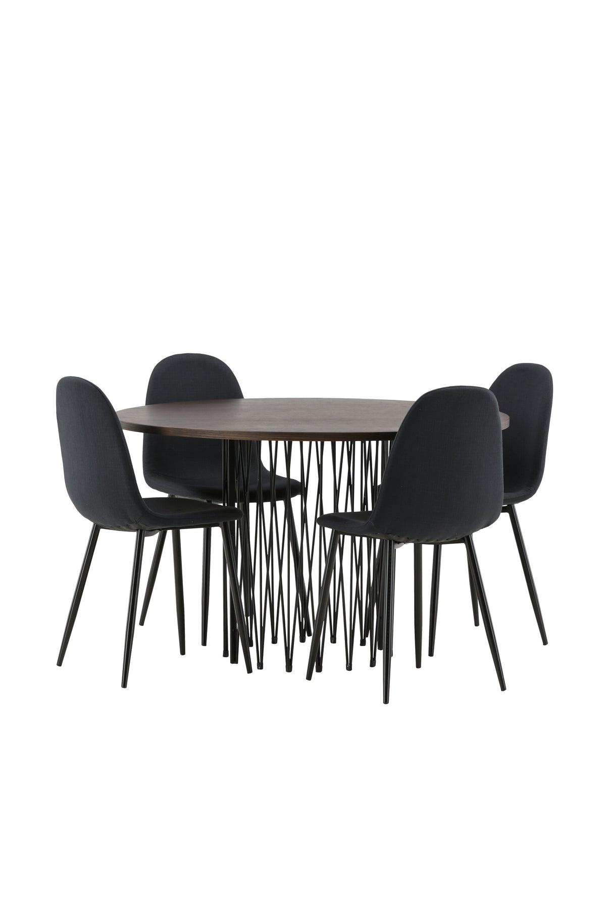 Stone Matbord med Polar Stolarna – Bord: ⌀120 Stol: 53x87x44