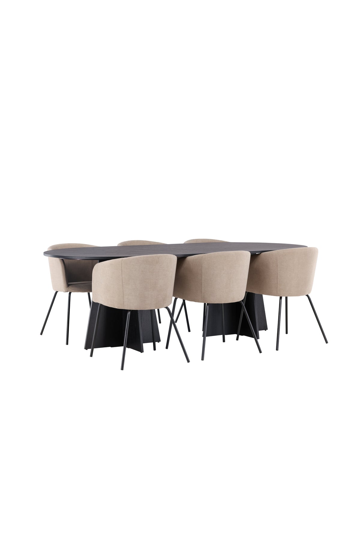 Bootcut Matbord med Berit Stolarna – Bord: 75x230x115 Stol: 55x78x55