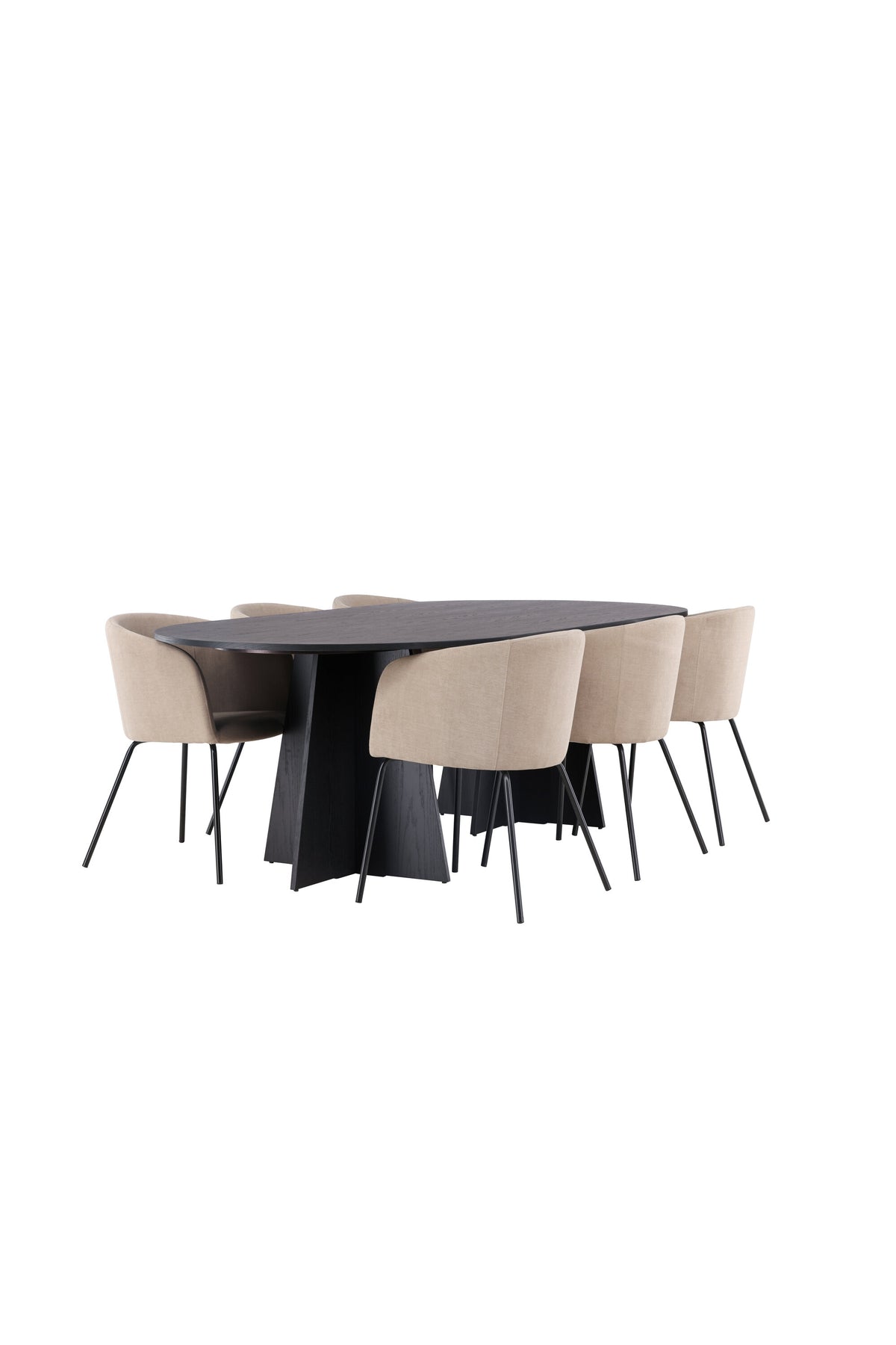 Bootcut Matbord med Berit Stolarna – Bord: 75x230x115 Stol: 55x78x55