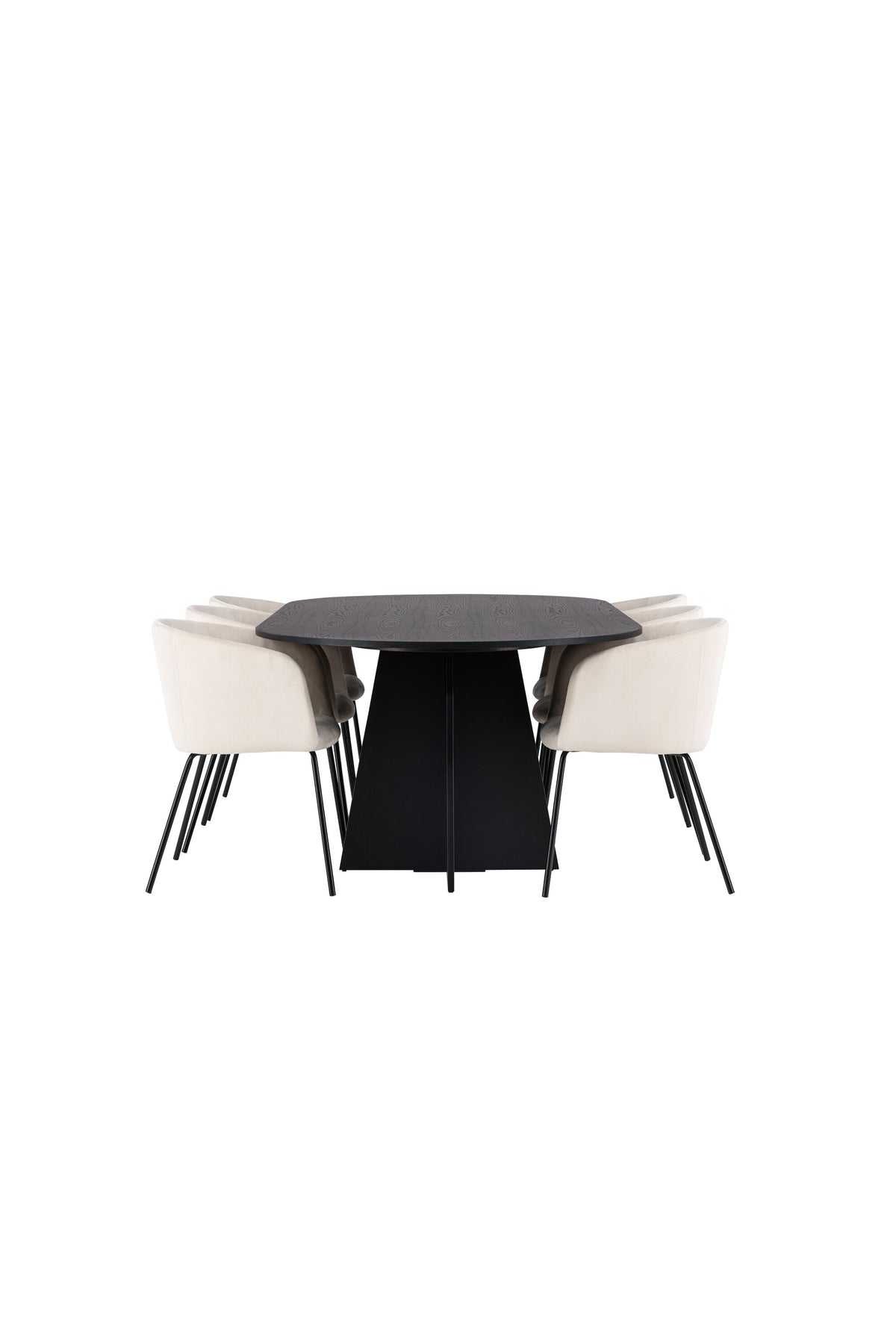 Bootcut Matbord med Berit Stolarna – Bord: 75x230x115 Stol: 55x78x55