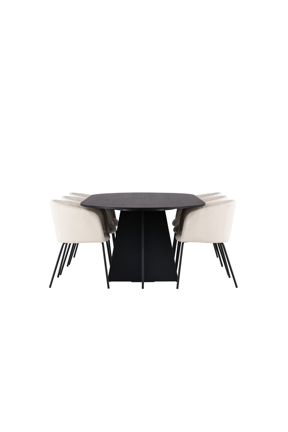Bootcut Matbord med Berit Stolarna – Bord: 75x230x115 Stol: 55x78x55