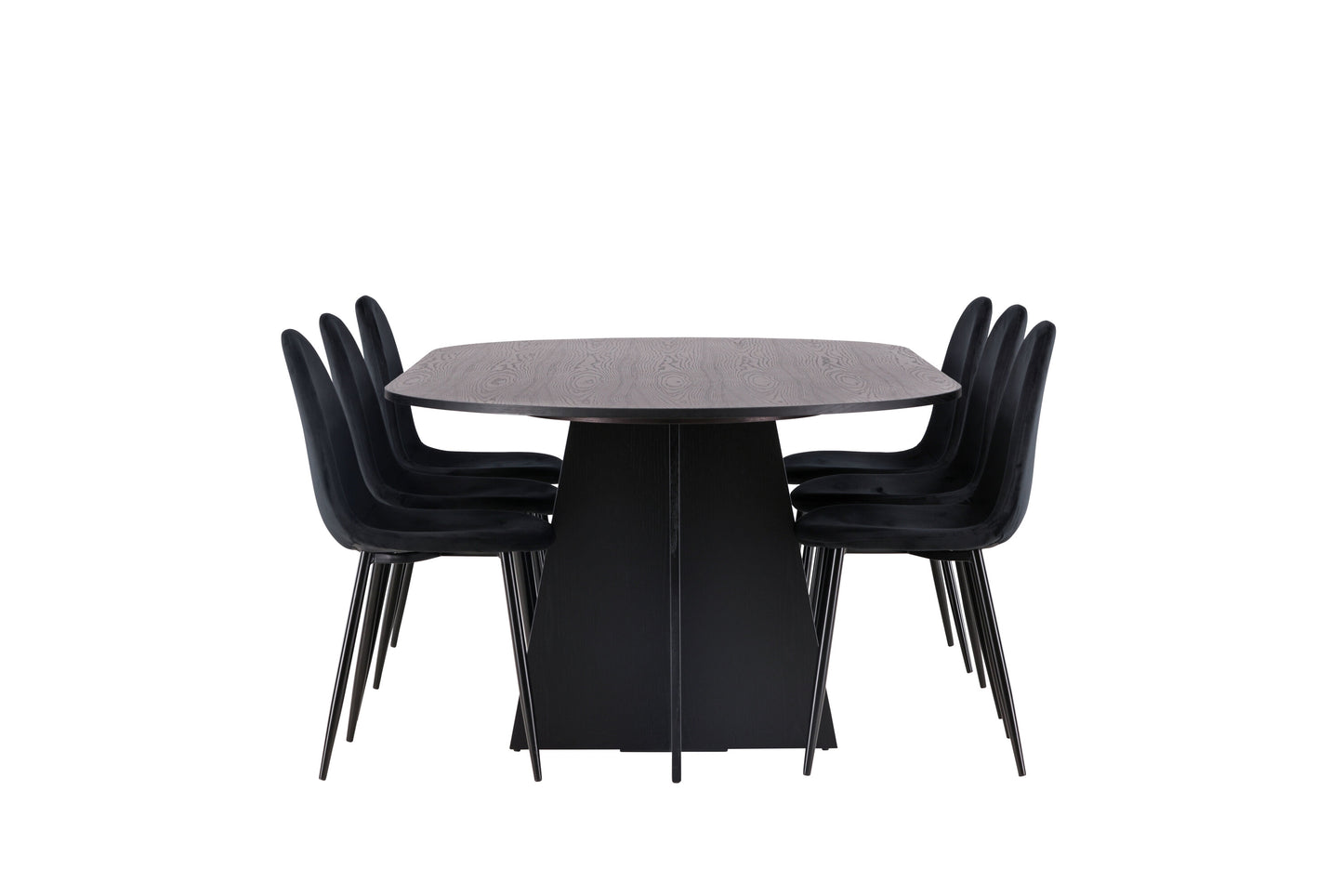 Bootcut Matbord med Polar Stolarna – Bord: 75x230x115 Stol: 53,3x88x42,5