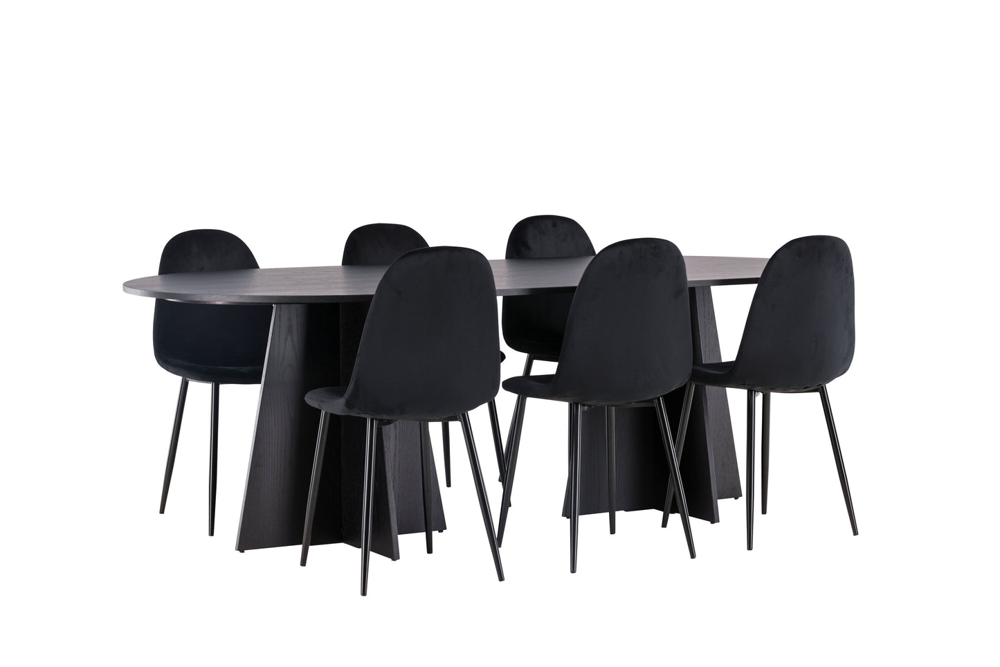 Bootcut Matbord med Polar Stolarna – Bord: 75x230x115 Stol: 53,3x88x42,5