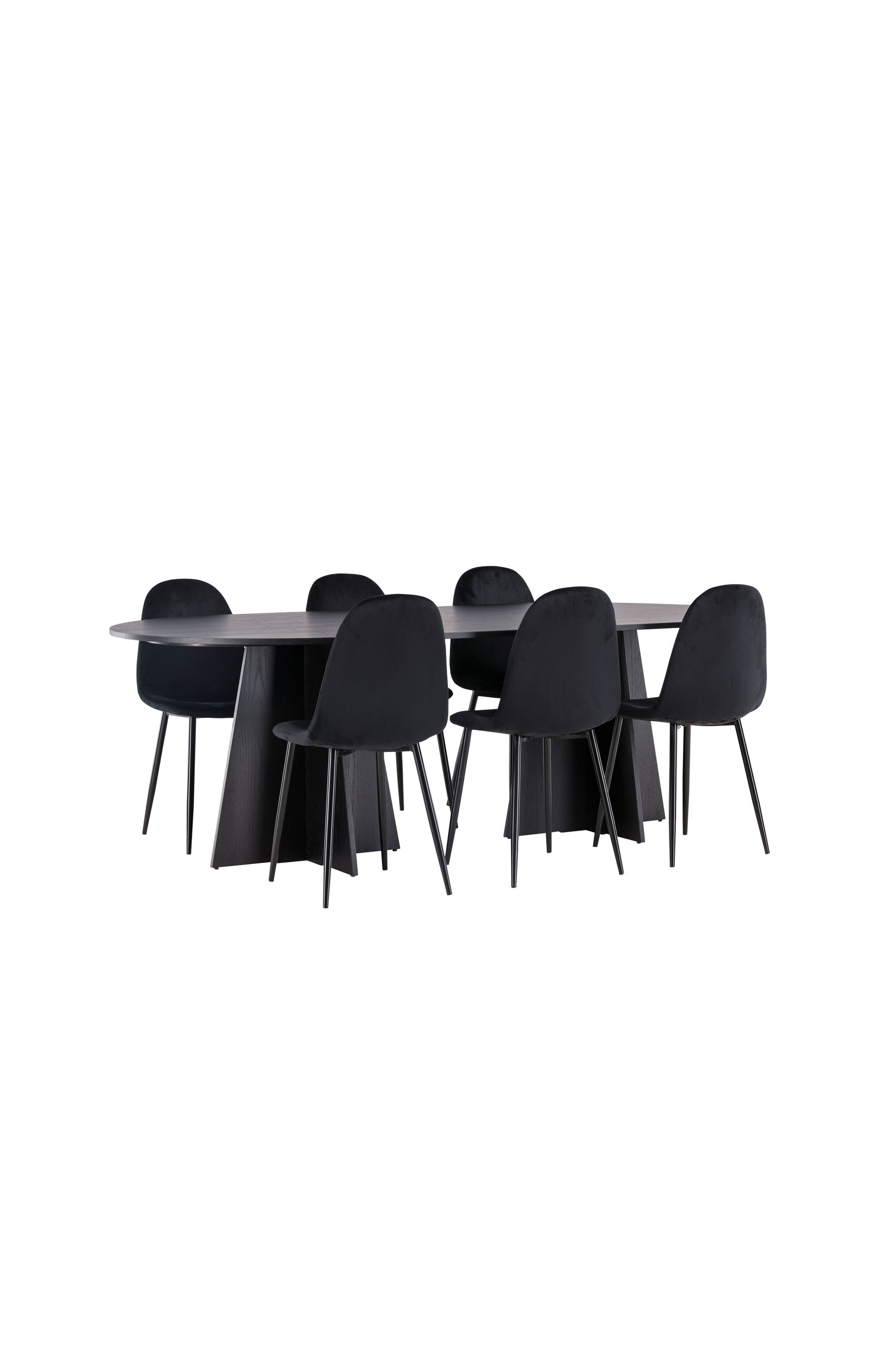Bootcut Matbord med Polar Stolarna – Bord: 75x230x115 Stol: 53,3x88x42,5