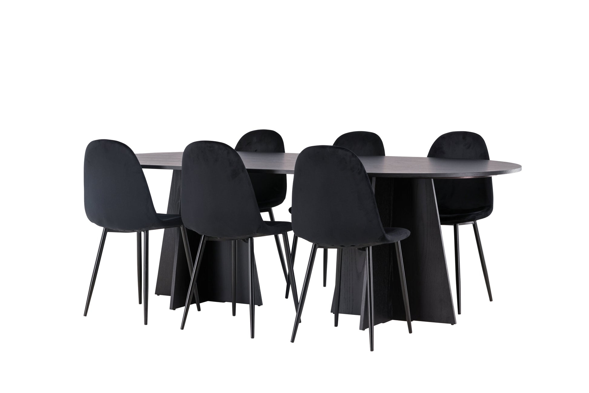 Bootcut Matbord med Polar Stolarna – Bord: 75x230x115 Stol: 53,3x88x42,5