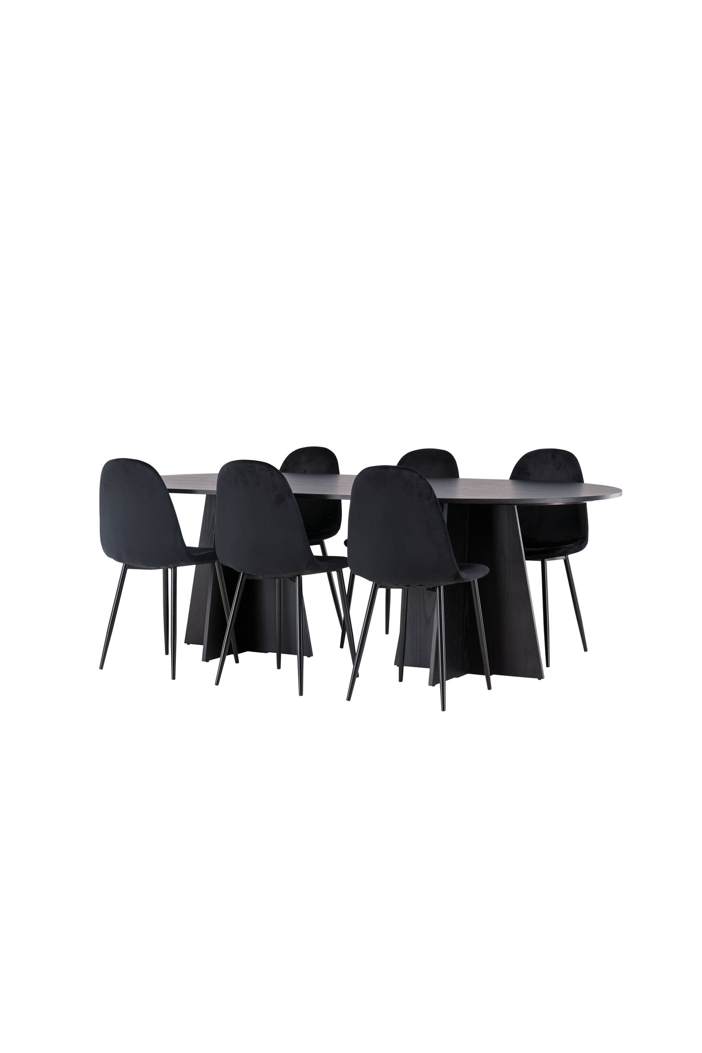 Bootcut Matbord med Polar Stolarna – Bord: 75x230x115 Stol: 53,3x88x42,5