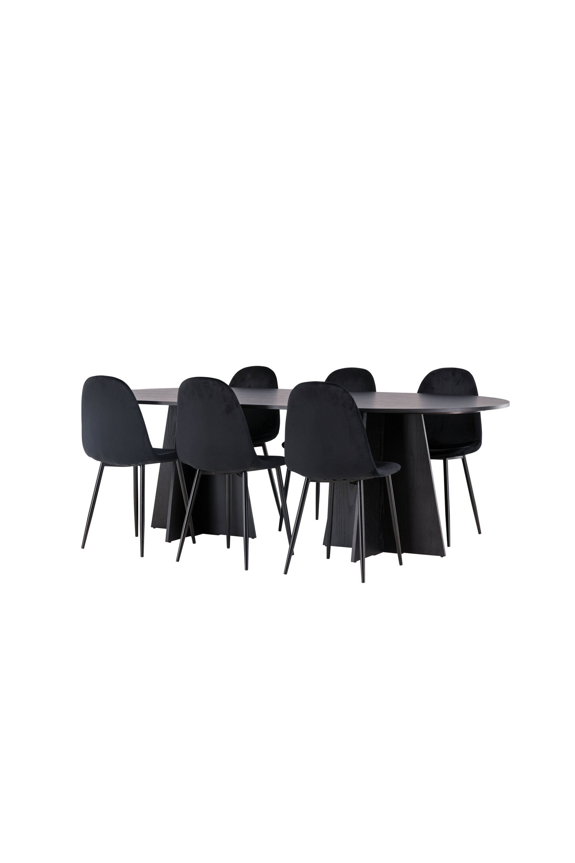 Bootcut Matbord med Polar Stolarna – Bord: 75x230x115 Stol: 53,3x88x42,5