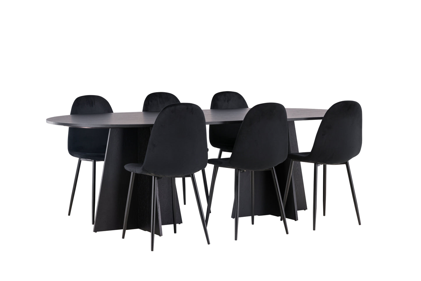 Bootcut Matbord med Polar Stolarna – Bord: 75x230x115 Stol: 53,3x88x42,5