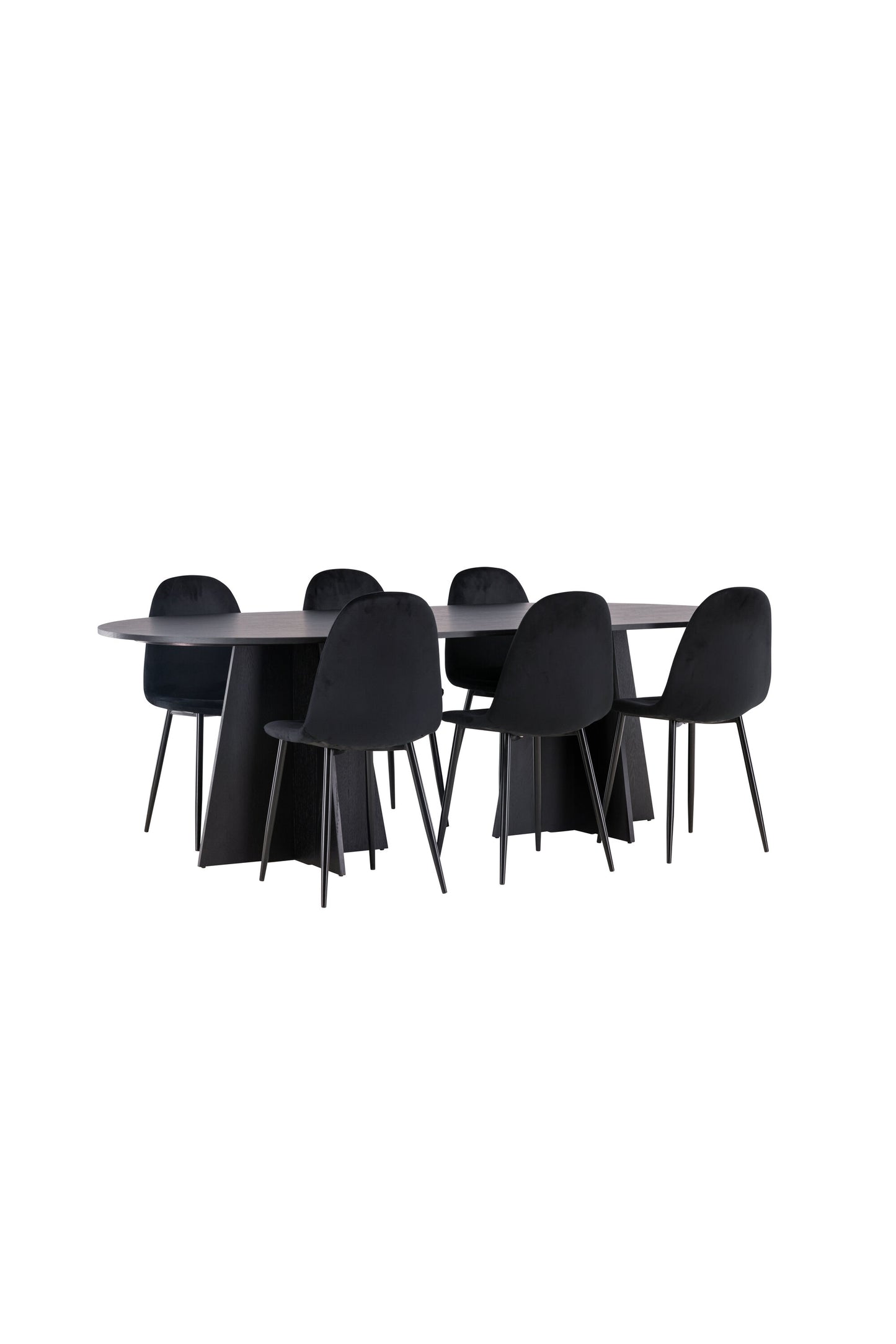 Bootcut Matbord med Polar Stolarna – Bord: 75x230x115 Stol: 53,3x88x42,5