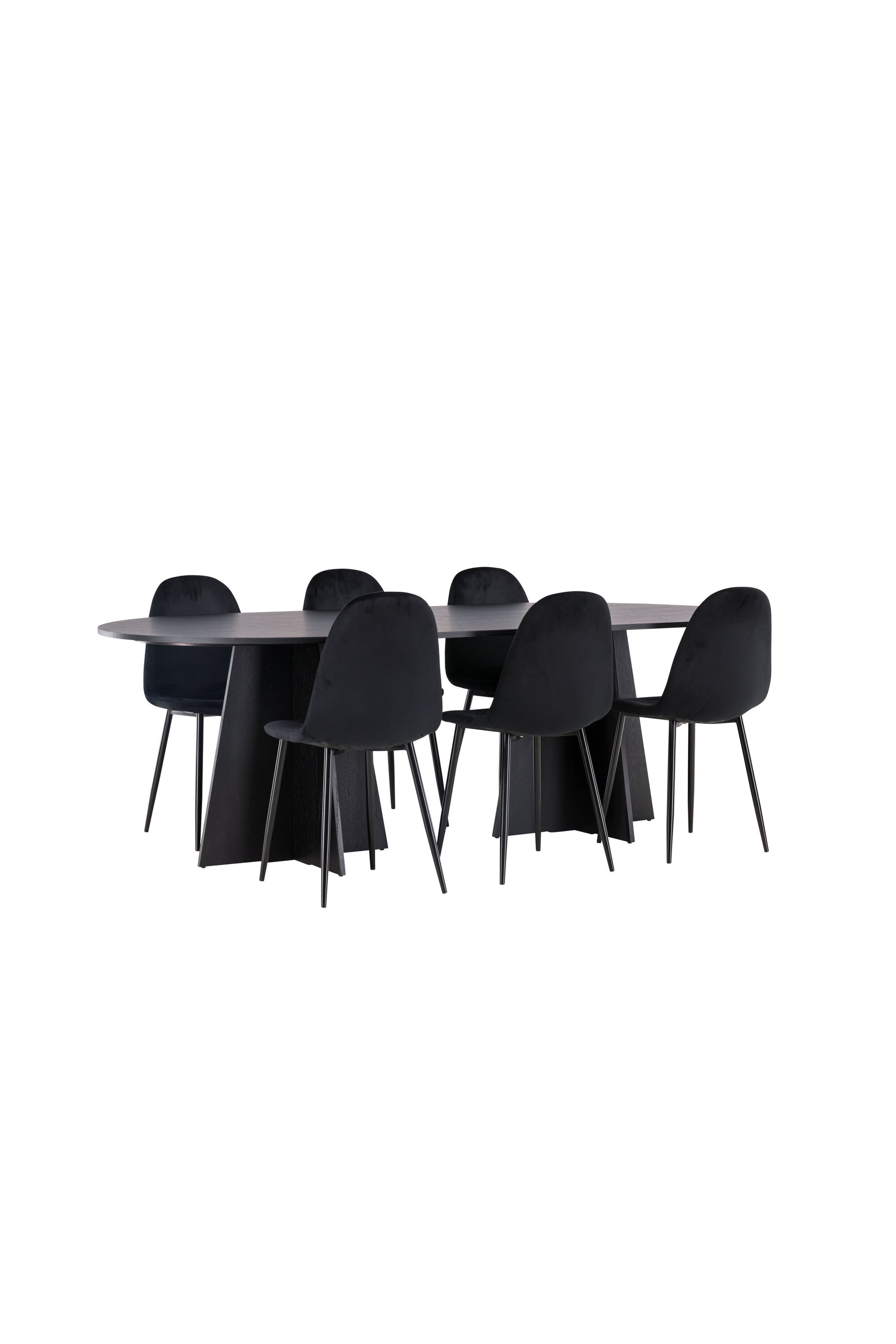 Bootcut Matbord med Polar Stolarna – Bord: 75x230x115 Stol: 53,3x88x42,5
