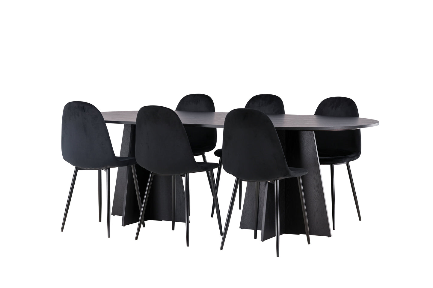 Bootcut Matbord med Polar Stolarna – Bord: 75x230x115 Stol: 53,3x88x42,5