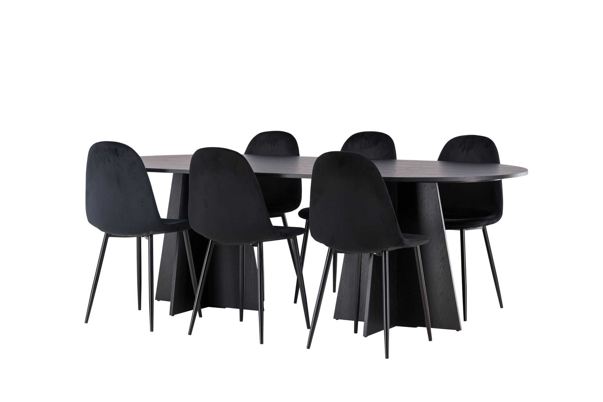 Bootcut Matbord med Polar Stolarna – Bord: 75x230x115 Stol: 53,3x88x42,5