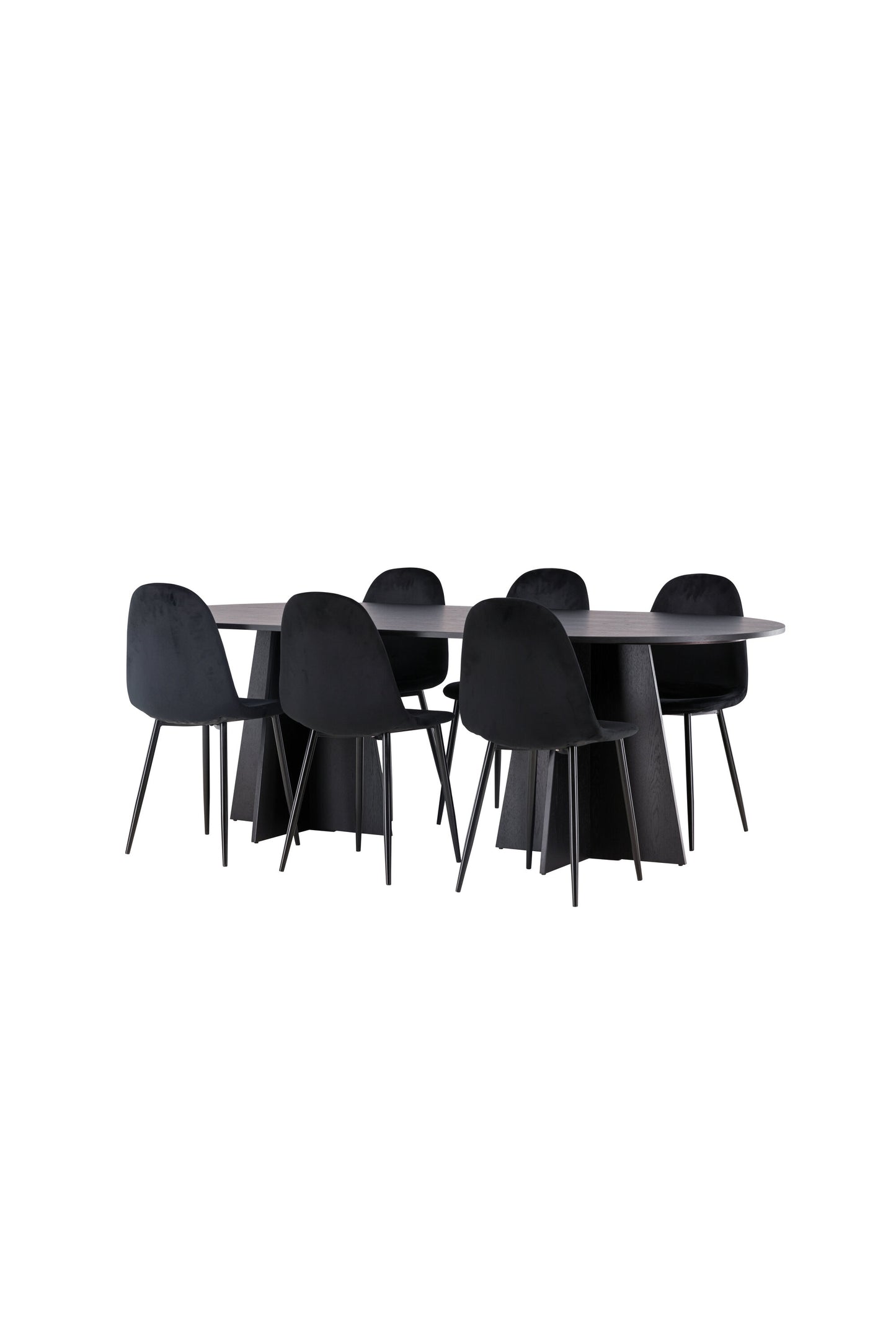 Bootcut Matbord med Polar Stolarna – Bord: 75x230x115 Stol: 53,3x88x42,5