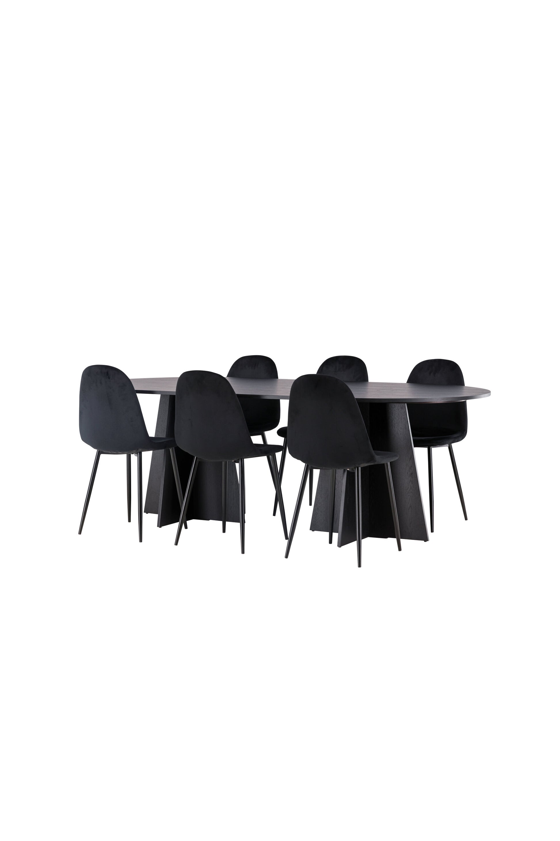 Bootcut Matbord med Polar Stolarna – Bord: 75x230x115 Stol: 53,3x88x42,5