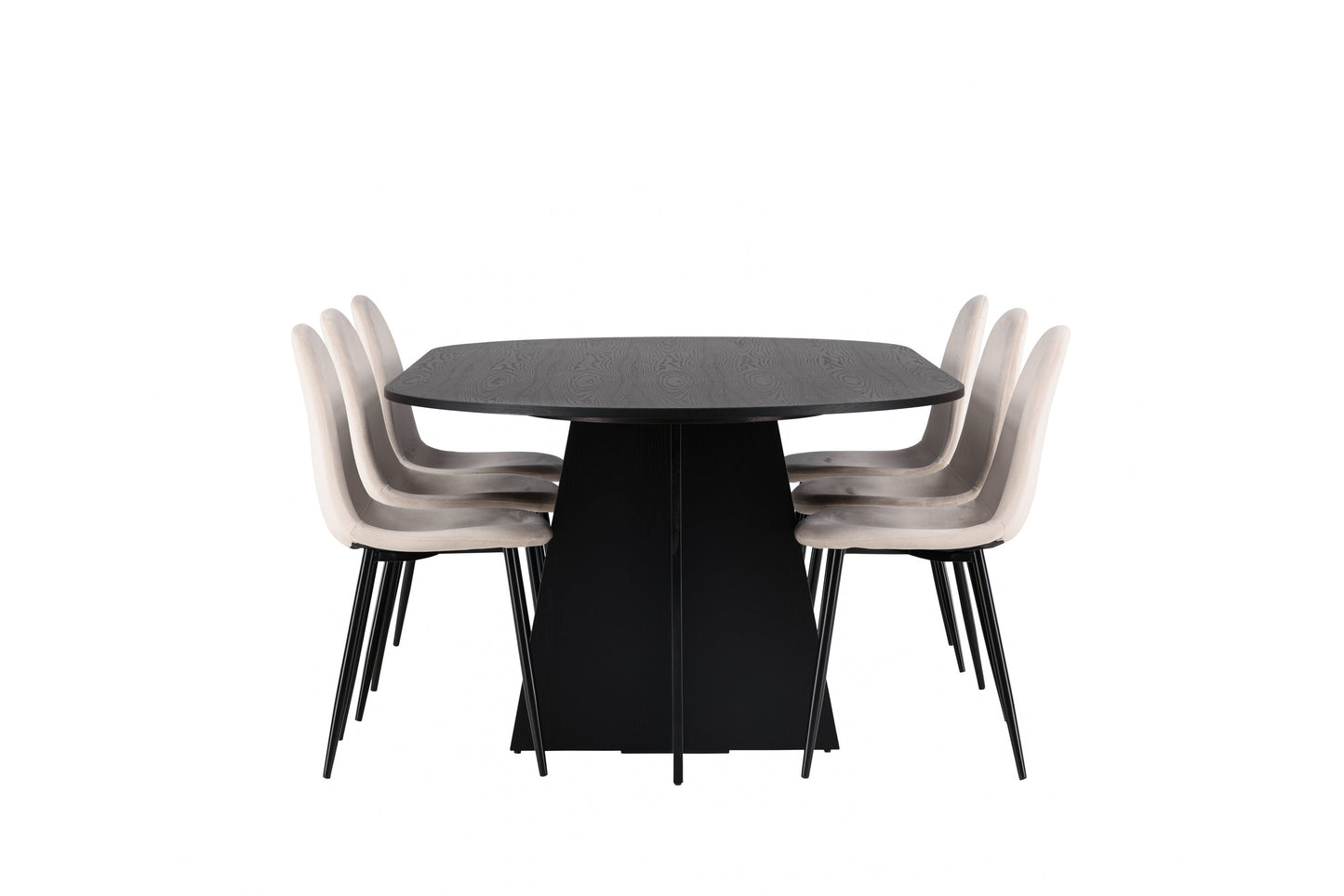 Bootcut Matbord med Polar Stolarna – Bord: 75x230x115 Stol: 53,3x88x42,5