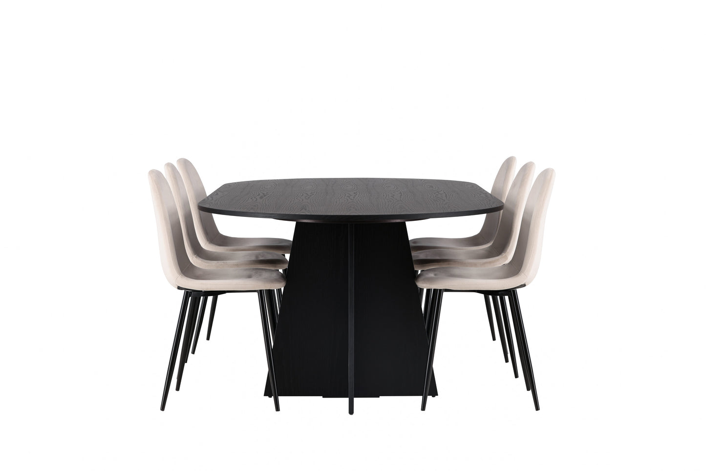 Bootcut Matbord med Polar Stolarna – Bord: 75x230x115 Stol: 53,3x88x42,5